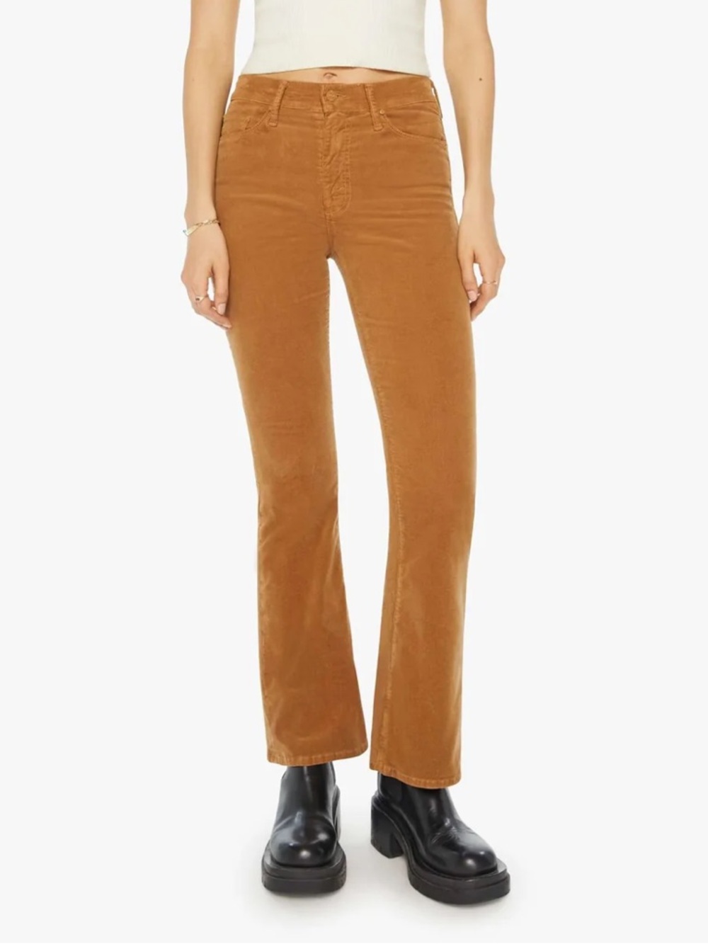 Mother Tobacco Hopscotch Wash The Weekender Flare Corduroy Pants Sz. 30
